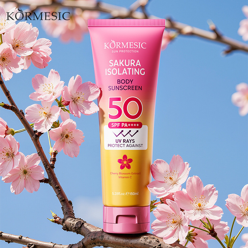 KORMESIC Sakura Isolation Body Sunscreen Sunscreen Refreshing Non-Greasy Easy Apply Sunscreen HFP412