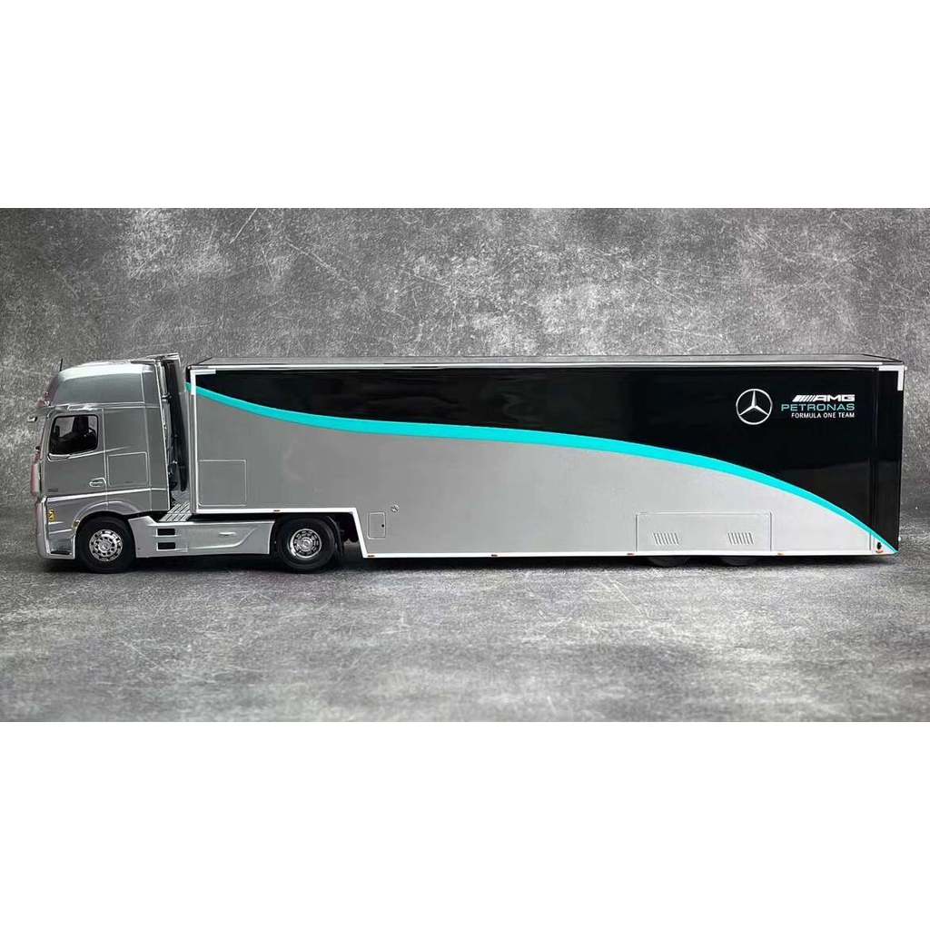 F1 Racing Model Spark 1: 43 2023 Mercedes-Benz F1 Fleet Transporter Truck