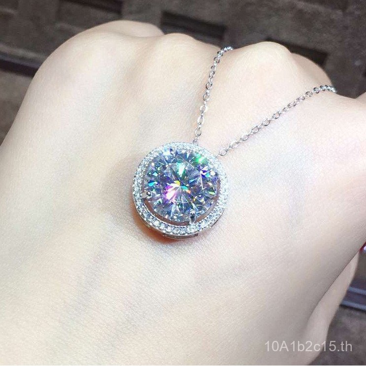 จี้เพชรจำลอง_moissanite_5กะรัต_PT950_เต็มวง
