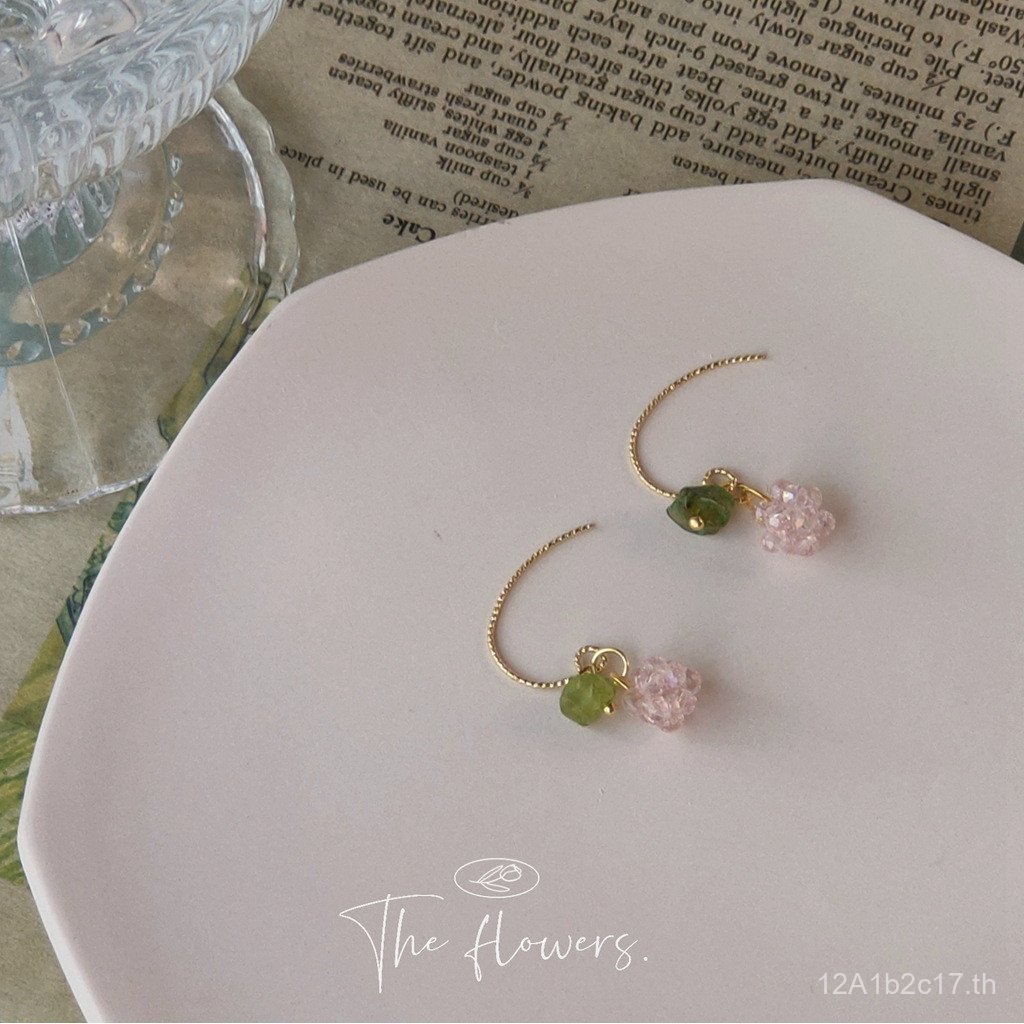 [Grape Art Gallery] ต่างหูทำมือดีไซน์เฉพาะเจาะจง 14K เพศหญิง งานหรูจากโรงงานสร้างสรรค์