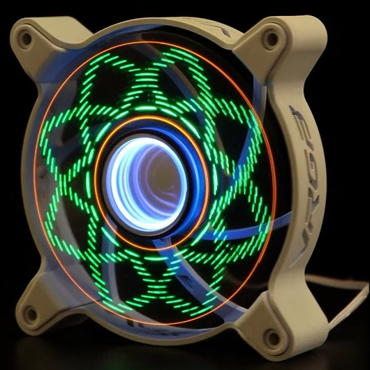 พัดลมคอม พัดลมคอม rgb VRGB Fan Abyss Mirror Phantom Color Desktop Chassis Air Cooling Cooling Fan พั