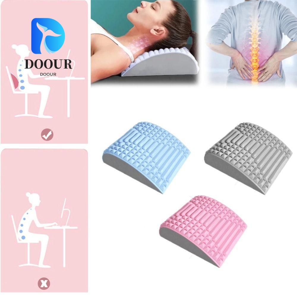 DOOUR เครื่องนวดหลังเอว, หมอนหน่วยความจําปากมดลูก TPE ยืดคอ, นวดเอว EVA Back Stretcher Unisex
