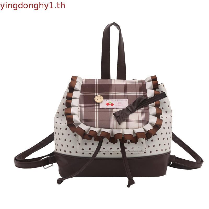 WEHOME Gianna Bag สไตล์เกาหลี สไตล์วิทยาลัย เป้เป้สไตล์สาวๆ ลูกไม้ กระเป๋าเป้สะพายหลัง