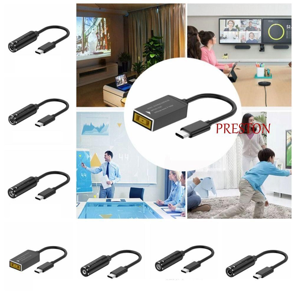 สายชาร์จ PRESTON Type-C To DC Jack, PD 65W PD Output DC To Type-C, ติดตั้งง่ายไฟล์โอน 3A DC Input DC
