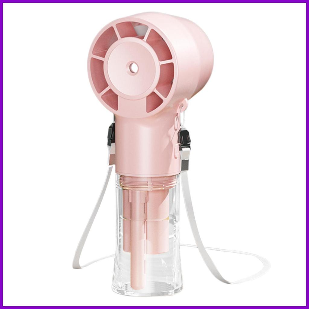 พัดลมสเปรย์ 12000 RPM พัดลมความเร็วสูงพร้อมสเปรย์หมอกคอขนาดเล็ก Cooling Mister 1200mAh เงียบสําหรับ 