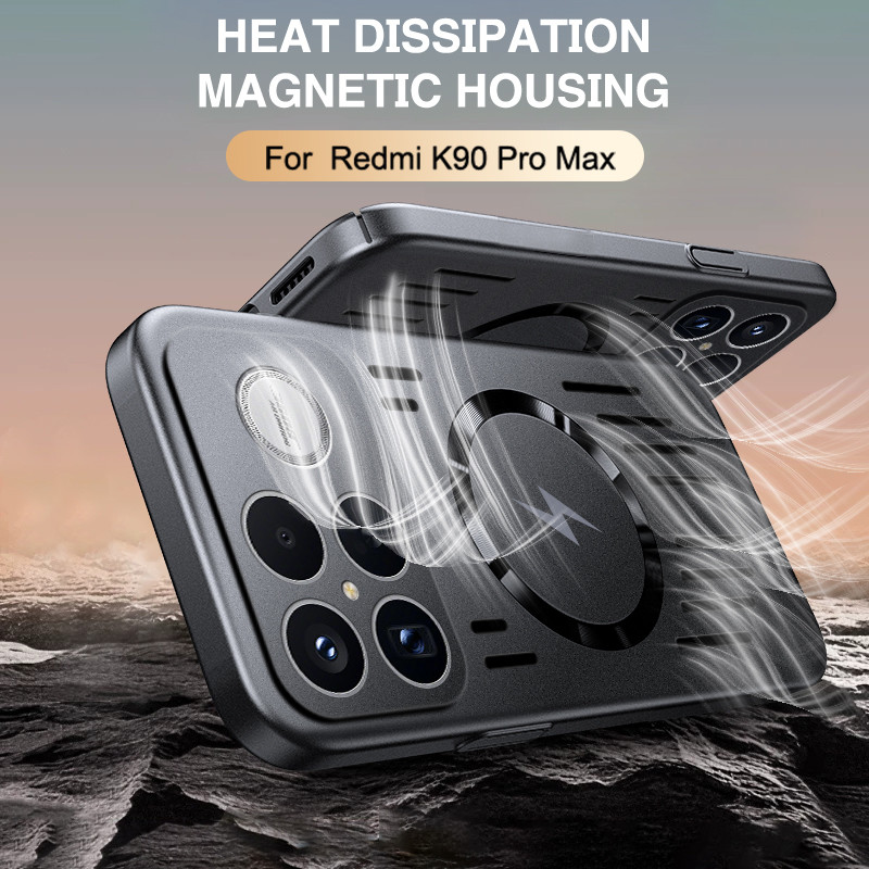 ขายร้อนสําหรับ Redmi 15C K70 K80 K90 Pro Max/Ultra K70e แม่เหล็กกระจายความร้อนเคสโทรศัพท์ป้องกันเลนส