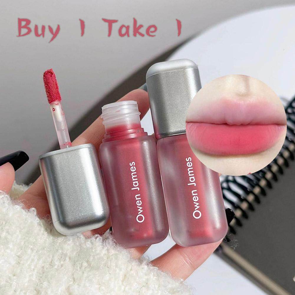 [ซื้อ 1 แถม 1]ลิปกลอส Owen James Matte And Long-lasting Velvet Nature สําหรับนักเรียน