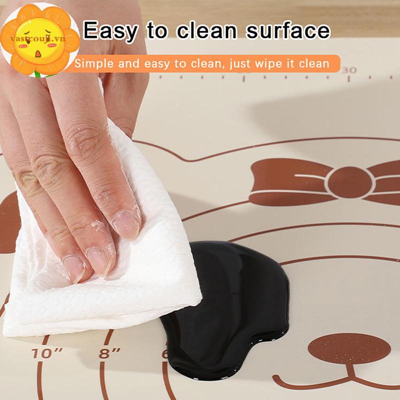 VASTJI 1 PC ซิลิโคน Pastry Mat Baking Mat Non-Sti Dough Mats Pastry Mats สําหรับ Rolling Dough พร้อม