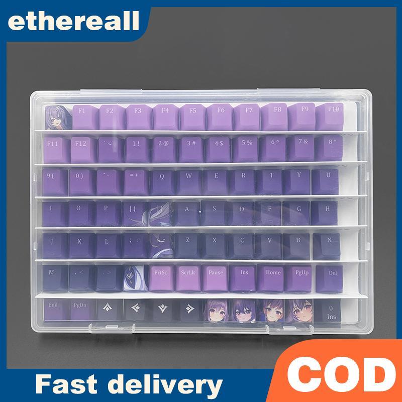 ETH Keycap กล่องเก็บถาดคีย์บอร์ดเครื่องกล Keycap โปร่งใสกันฝุ่นกล่องแสดง TH