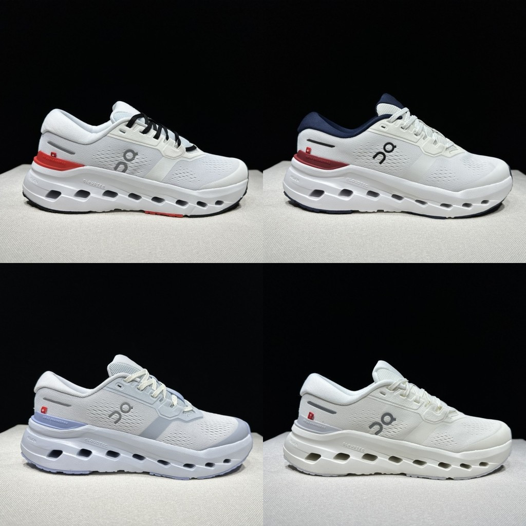 SHY9 On Running Cloudrunner 3 รองเท้ากีฬาสำหรับทั้งผู้ชายและผู้หญิง สไตล์ตาข่ายระบายอากาศ สีขาวและดำ