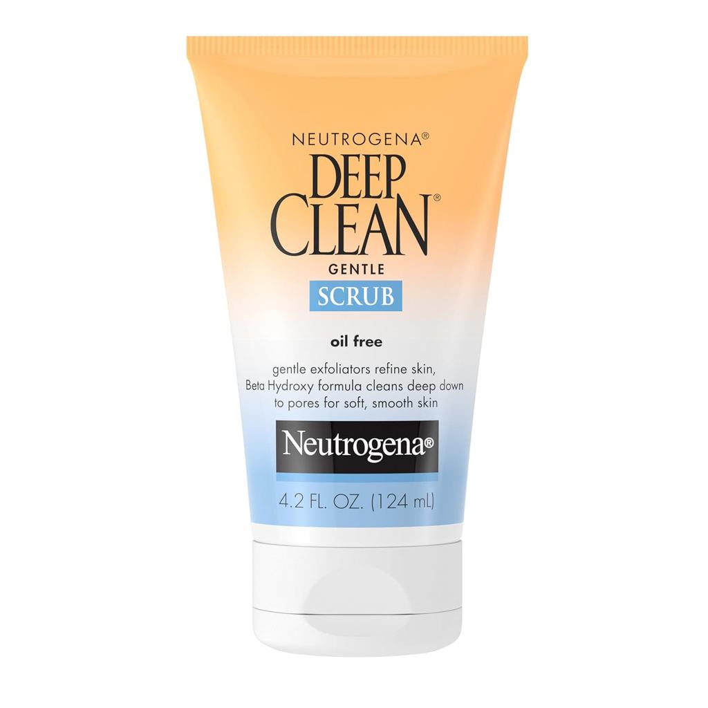 Neutrogena Deep Cleansing Gentle Daily Facial Scrub คลีนเซอร์ไร้น้ํามัน 4.2oz