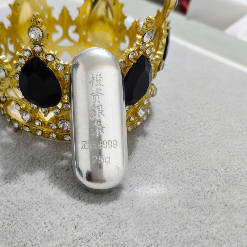 Solid จําลองการลงทุน Silver Bar Silver Silver Silver Bar Model Props Creative Desktop ตกแต่งงานฝีมือ