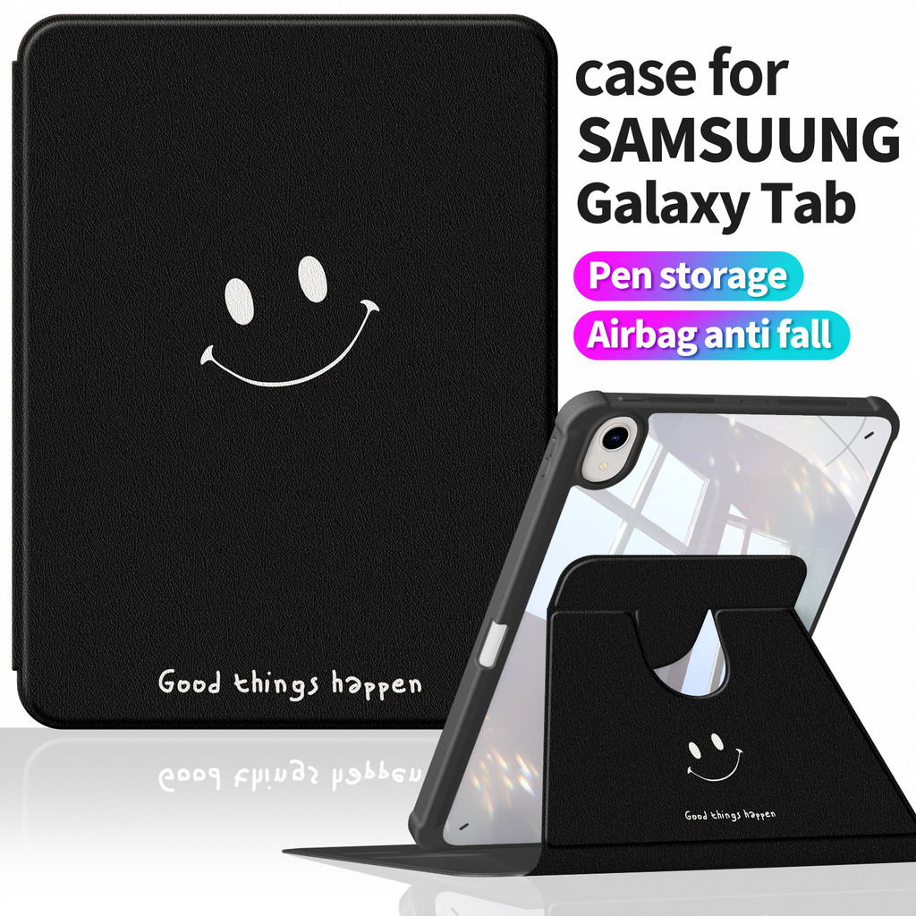 เคสหนัง PU สําหรับ Samsung Galaxy Tab A9+ Plus 11" | สไตล์ อิน ลายน่ารัก | กันคราบ & ทนทาน | แท็บฝาครอบหมุนได้ 360 องศา A9 360° ก1143 好发生