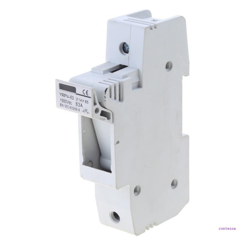 CON 14x51mm PV DC Fuse Rail ติดตั้ง Midget- Fuse Holder DC Miniature Circuit-Breaker