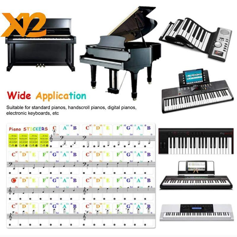 [XXNZMM] 54/61/88 Key Piano Stiers คีย์บอร์ดเปียโนโปร่งใส PVC Stier Piano Stave LEED