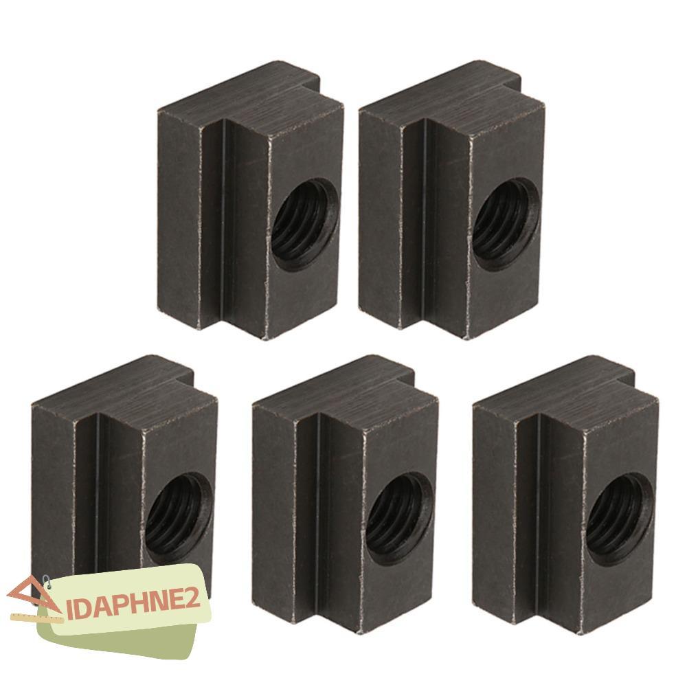 IDAPHNE2 5 ชิ้น ​T Slot Nuts​, M12 Threads Black Oxide Hammer Head Fastener Nut​, เลื่อน​ 5 ชิ้น ​ที-ล็อต​|ตารางเครื่องมือพอดี|โต๊ะเครื่องมือ