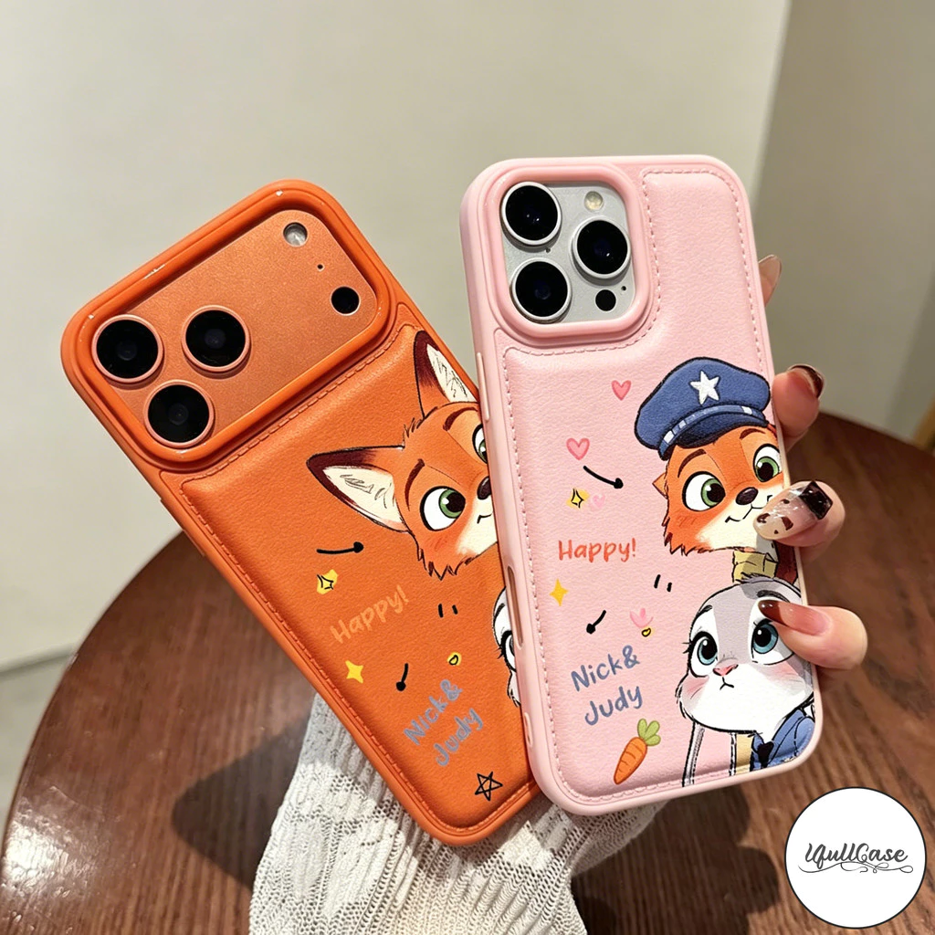 เคสโพรงใหญ่ ลับคู่นิคจูดี้ สัตว์น่ารัก สไตล์ฮิต สำหรับIPhone 17 15 16 13 11 AIR XR 12 14 Pro Max 7 16 14 15 8 Plus X SE