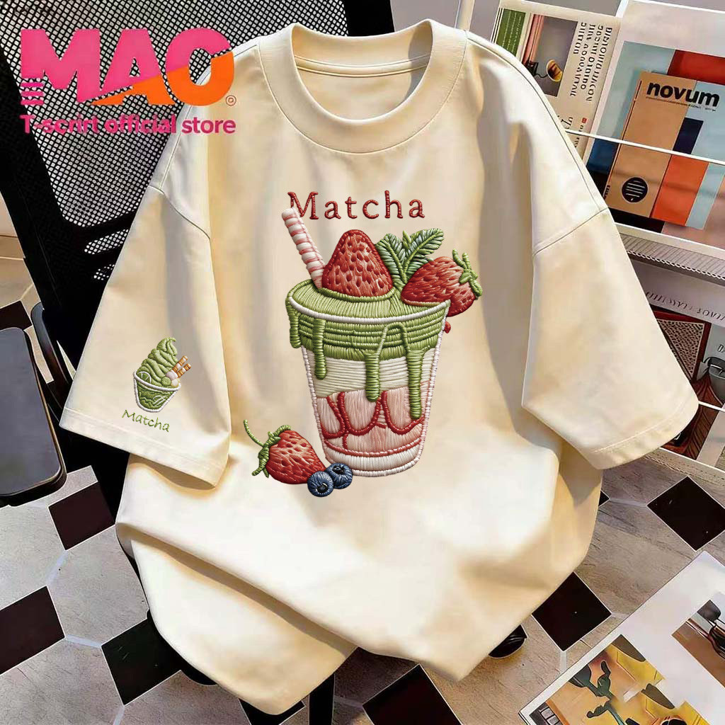 COD✅ (จัดส่งในกรุงเทพฯ) MAO Shop ❗ เสื้อยืดแขนสั้นพิมพ์ลายเครื่องดื่มเย็นสดชื่นในฤดูร้อน สไตล์เกาหลี ผ้าสบาย M01