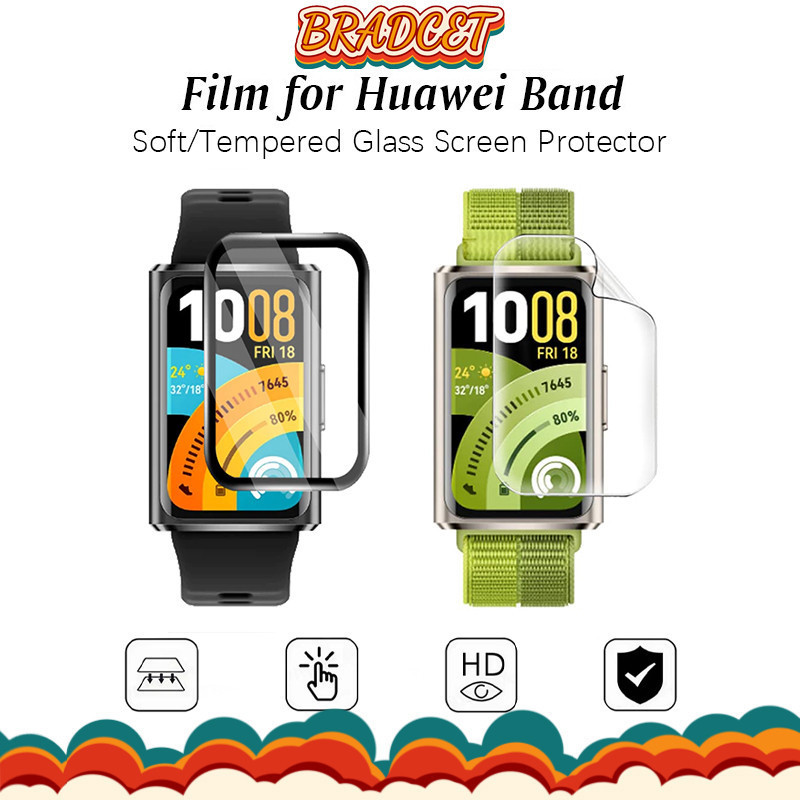 แก้วนิรภัย 9D / ฟิล์มอ่อน for Smartwatch Huawei Band 11/11 Pro /10 9 8 7 NFC อุปกรณ์ป้องกันหน้าจอเปล