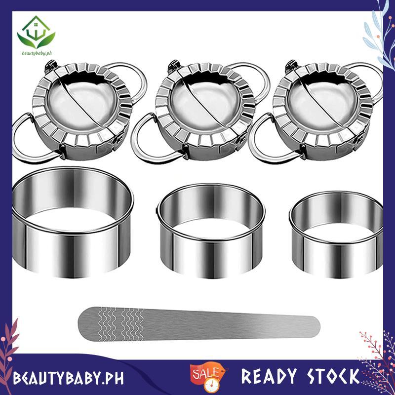 [beautybaby.ph] Ravioli เครื่องตัดคุกกี้ชุดสแตนเลส Dumpling Ravioli Shaper สําหรับทํา Ravioli