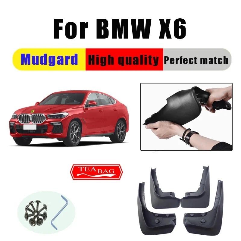Mud FlapsสําหรับBMW X6 GO6 2020 2021 Mudguards Fenders Splash Guardsรถอุปกรณ์เสริมอัตโนมัติStyline 4