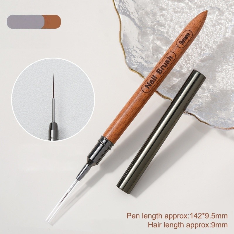 Renbg แปรงปากกาวาดเส้นเล็บ ลายดอกไม้ 6 9 12 15 18 มม. สําหรับตกแต่งเล็บ TH - รูปที่ 4