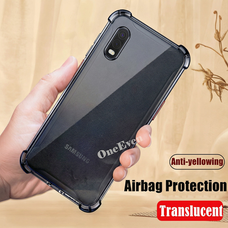 สําหรับ Samsung Galaxy Xcover Pro 6.3 นิ้ว SM-G715F G715FN ซิลิโคนโปร่งแสงสีดํา Jelly กรณีโปร่งใสทหา