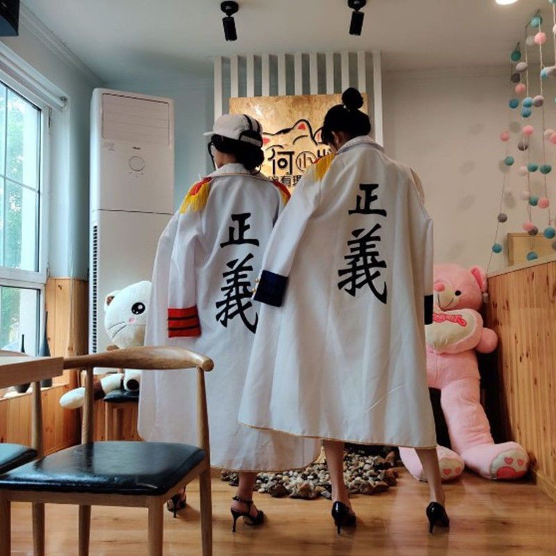 One PIECE C ชุดกองทัพเรือคอสเพลย์เครื่องแต่งกาย Justice เสื้อคลุมเสื้อผ้า Aokiji Akainu Kizaru Sengo