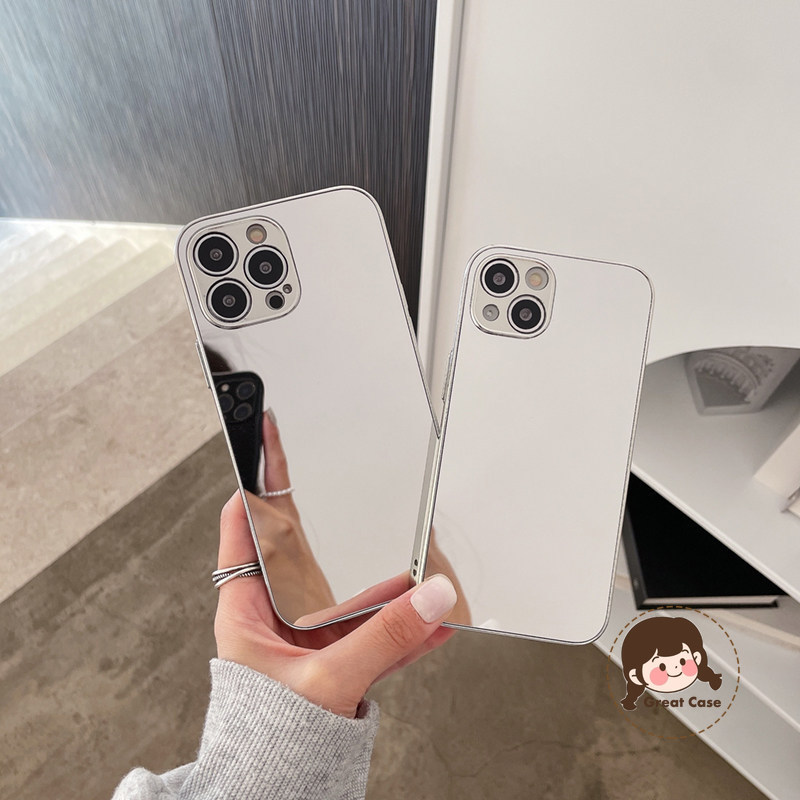 สไตล์เกาหลีกระจกเคสโทรศัพท์สําหรับVivo V40 V30 V29 V27 V27E V25 V23 V23E V21 V21S V20 Y75 Y55 T2X T2