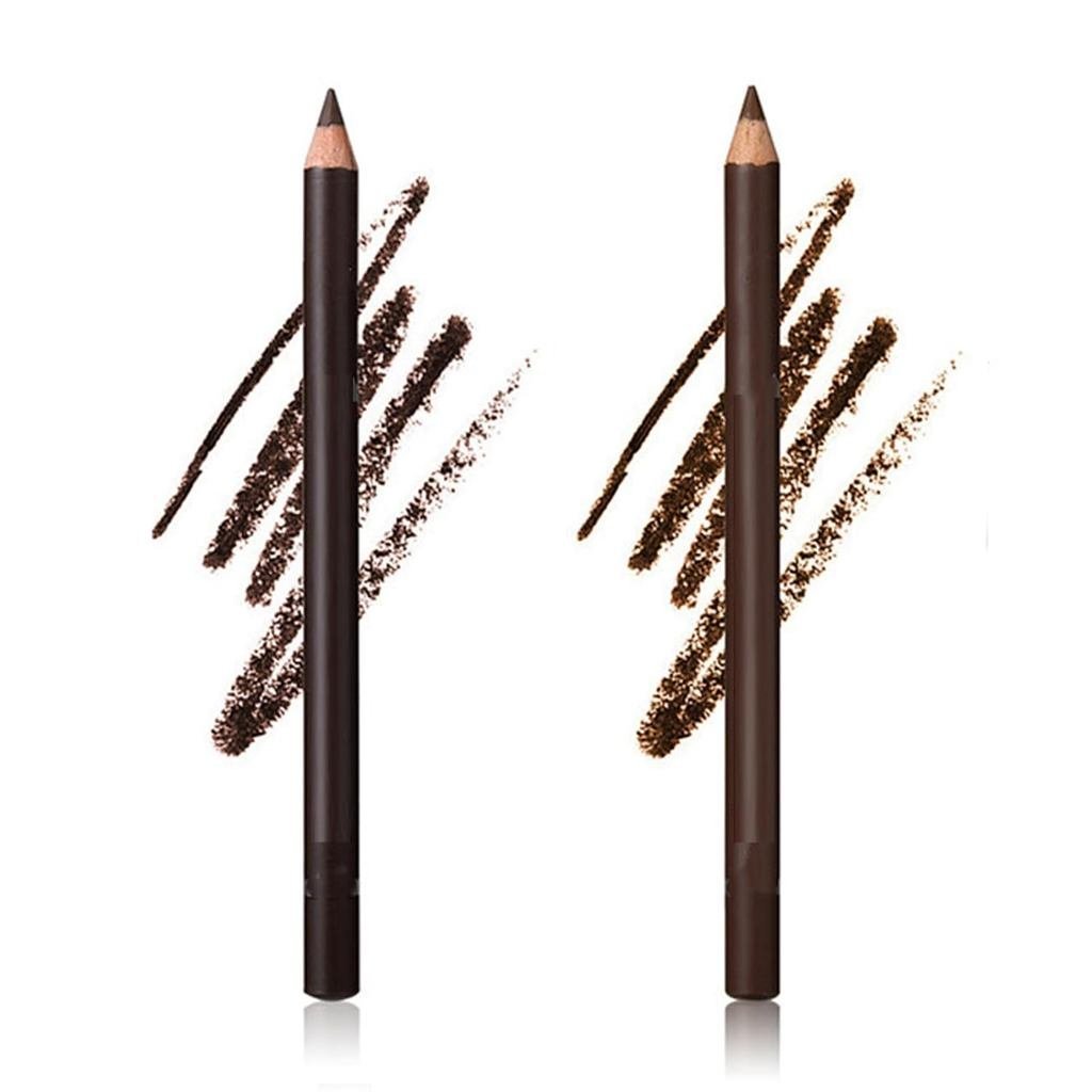 2 Pack 24 hr Eyeliner Double Sharpenable Eye Pencil, อายไลเนอร์ 2 in 1 และดินสอเขียนคิ้ว, ไม่มีรอยเป
