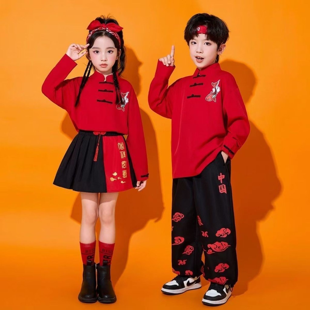 12.1ก วันปีใหม่เด็กเชียร์ลีดเดอร์เครื่องแต่งกายจีนนักเรียนประถมเกมเครื่องแต่งกายพิธีเปิดประสิทธิภาพ ชม. อันฟู่ ระดับชุ