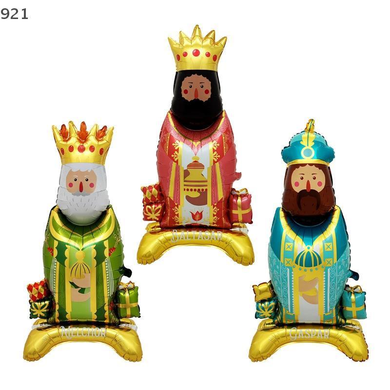 Nuanuaaa 3pcs สเปน Boutique King Heard บอลลูนการ์ตูน King ฟอยล์ Ball สําหรับวันเกิด Party คริสต์มาส 
