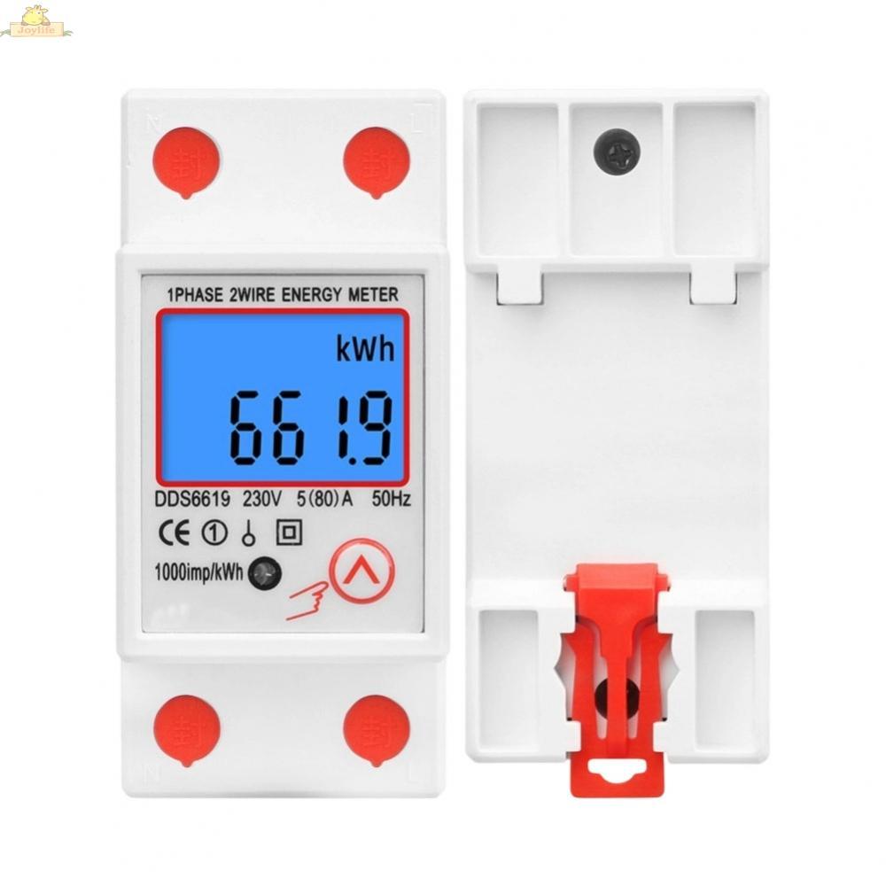 ปุ่มคู่มือมิเตอร์เฟสเดียวสําหรับการอ่านการติดตั้งราง Din 35 มม