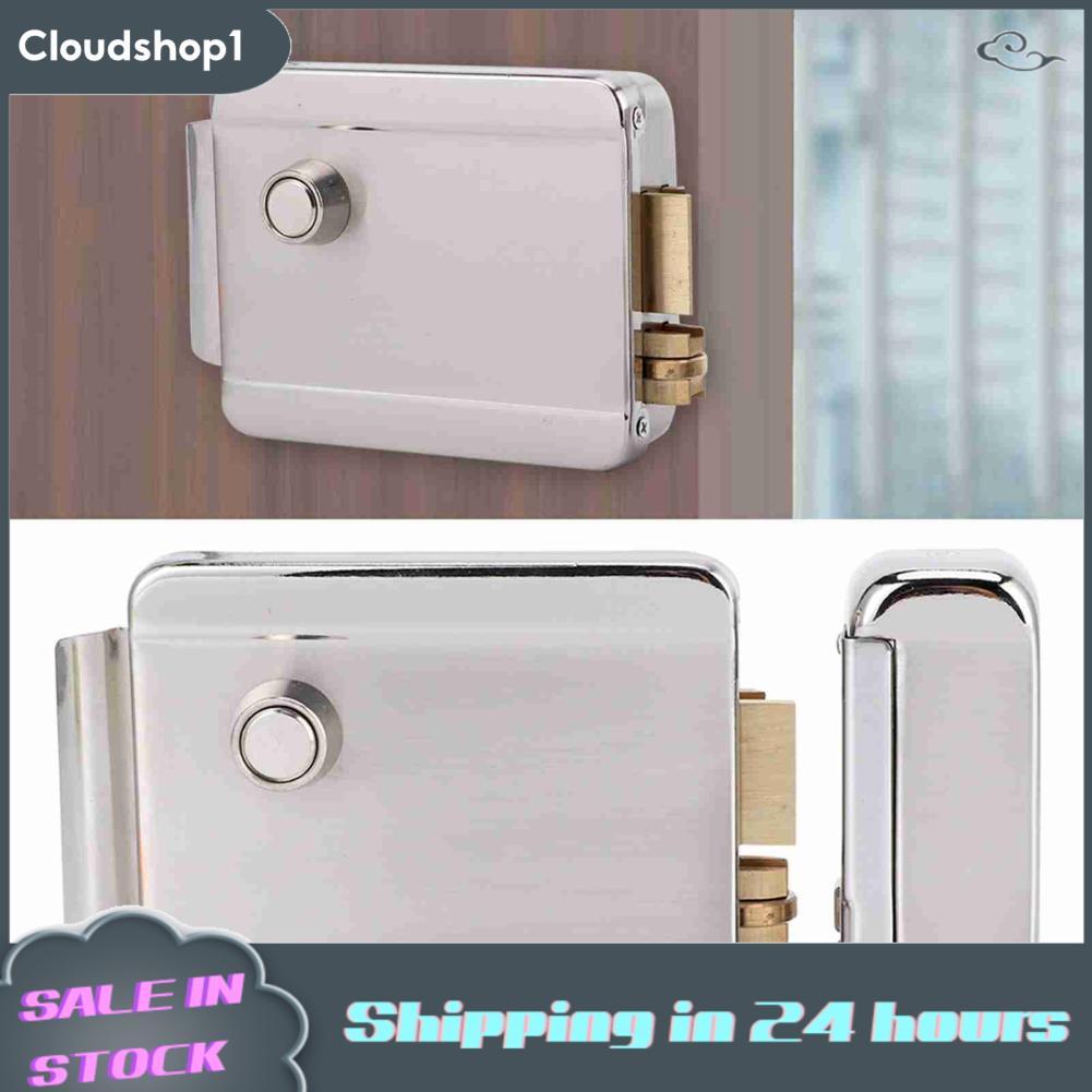 cloudshop1 DC12V ล็อคควบคุมไฟฟ้าแบบหัวเดียว ทางเข้าประตูรักษาความปลอดภัยป้องกันการโจรกรรมสำหรับ Home