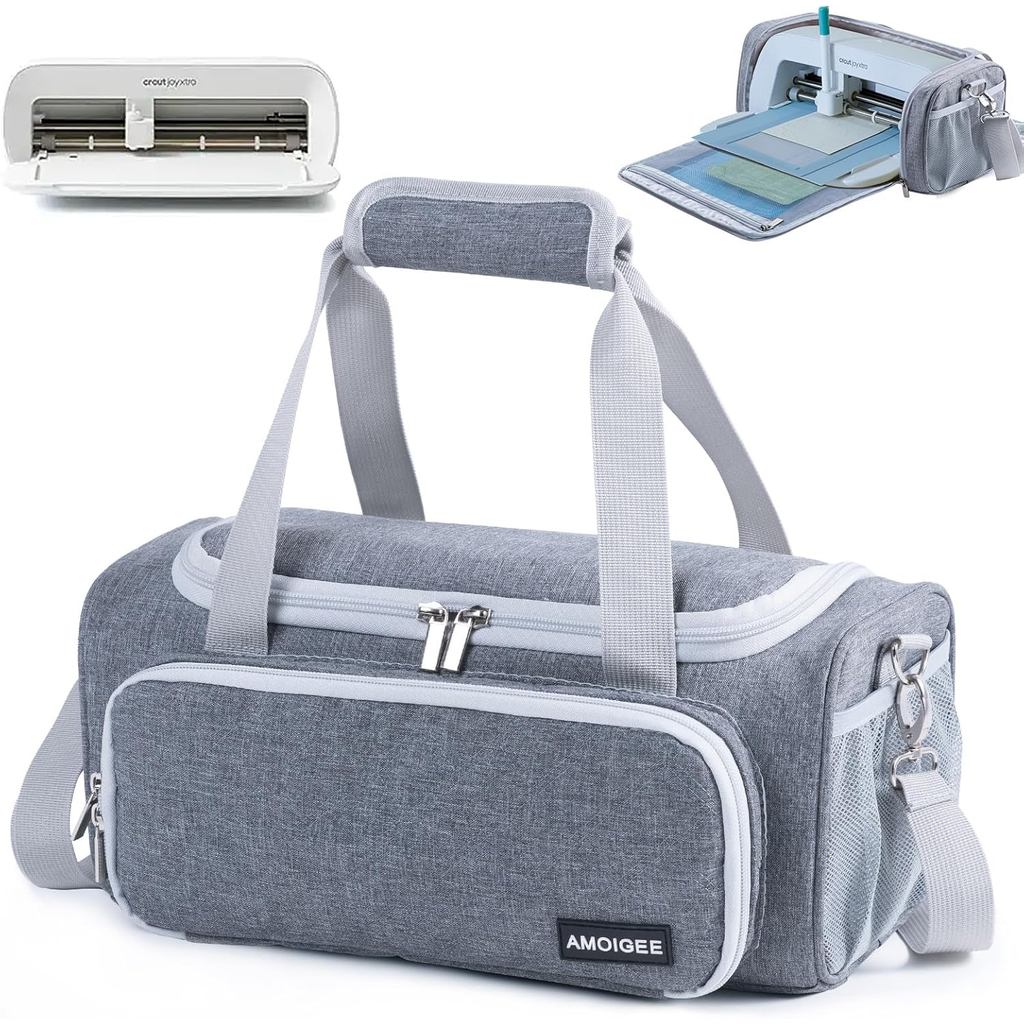 AMOIGEE กระเป๋าพกพาสําหรับ Cricut Joy Xtra, Joy Extra Bag, Full Open Case with Pockets for Cricut Jo