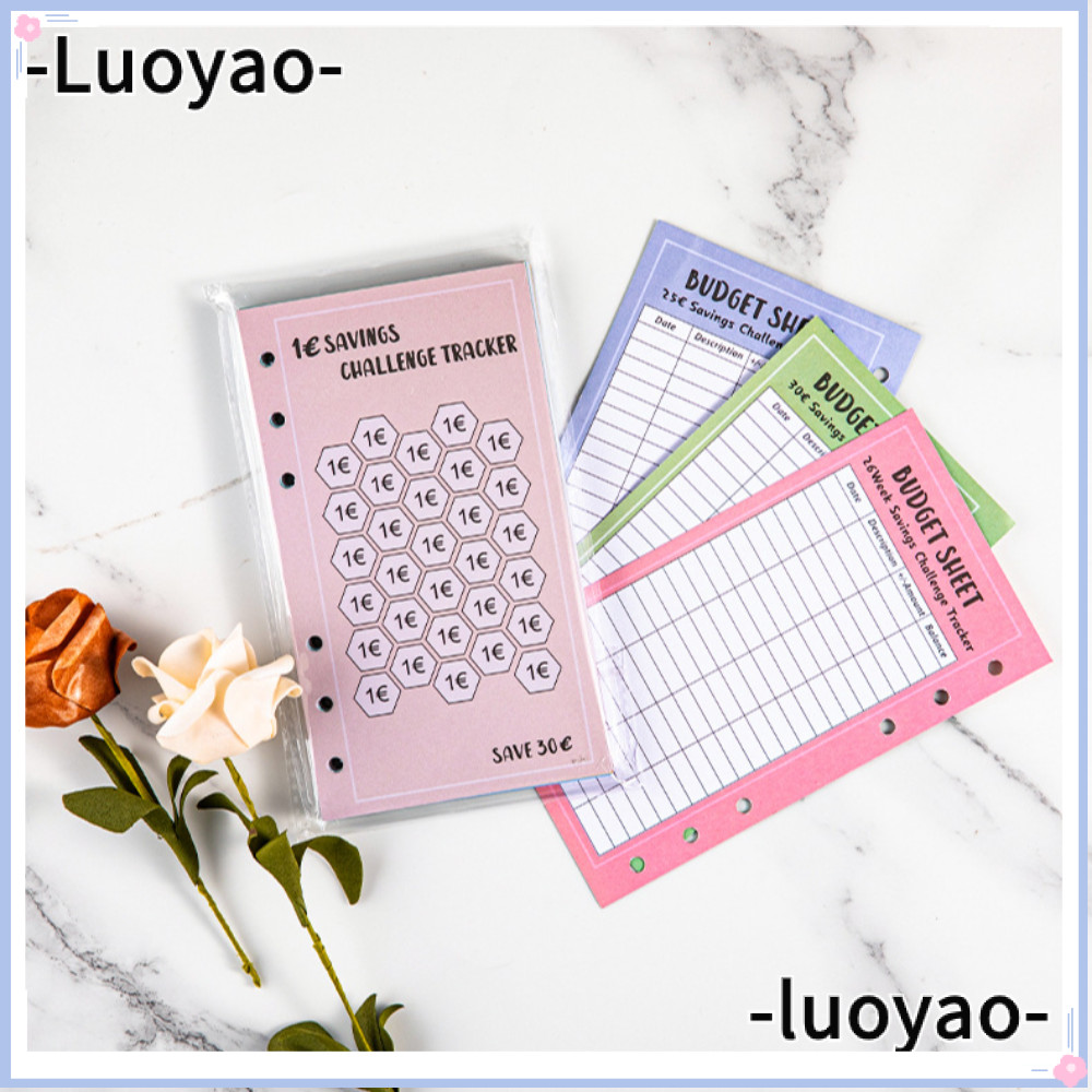 การ์ดประหยัดค่าใช้จ่าย ลูOYAO 48 ชิ้น, ก6 100 ซอง 52 สัปดาห์ประหยัดท้าทายซองเงินสด, บันทึกง่าย Euros