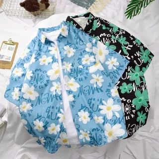 ฮาวายเสื้อแขนสั้นพิมพ์ดิจิตอลโพลีเอสเตอร์สำหรับผู้ชายและผู้หญิง M-3XL เทศกาลสงกรานต์