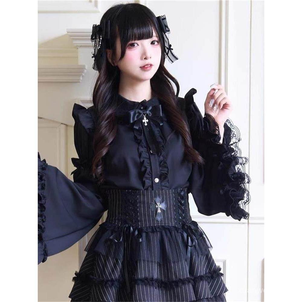 ** Nightbird * Ji Sleeve Shirt Lei Clothes Mass Production Top Gothic Lolita วัฒนธรรมเอเชียญี่ปุ่นที