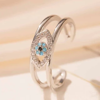 🚀ลดกระหน่ำ🚀【แหวนเปิดได้ลายตา Evil Eye】 วงแหวนนำโชค เครื่องรางส่วนบุคคล สวมใส่ได้หลายแบบ ของขวัญแห่งความหมายสำหรับครอบครัวและตัวเอง