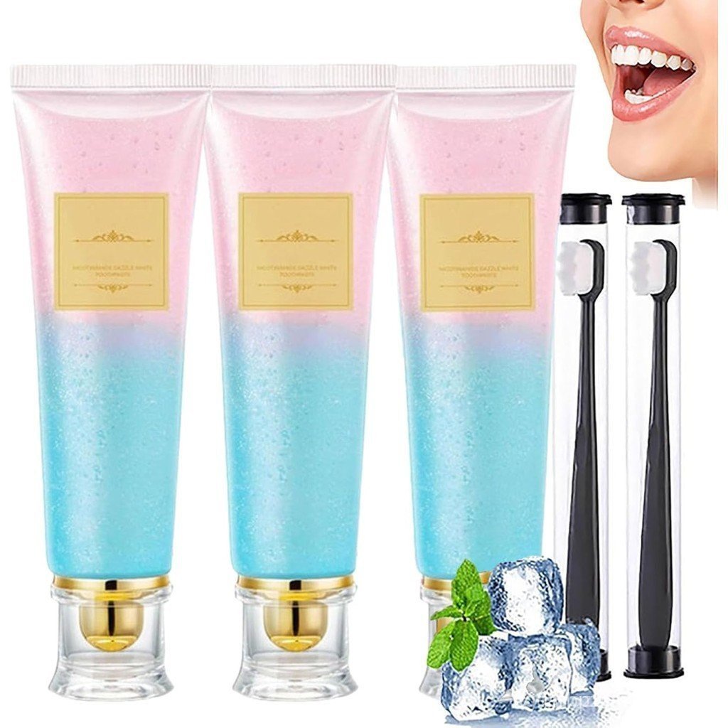 Niacinamide Whitening Toothpaste, Triple Whitening Niacinamide Toothpaste Qianzilan, Fluoride-Free, 