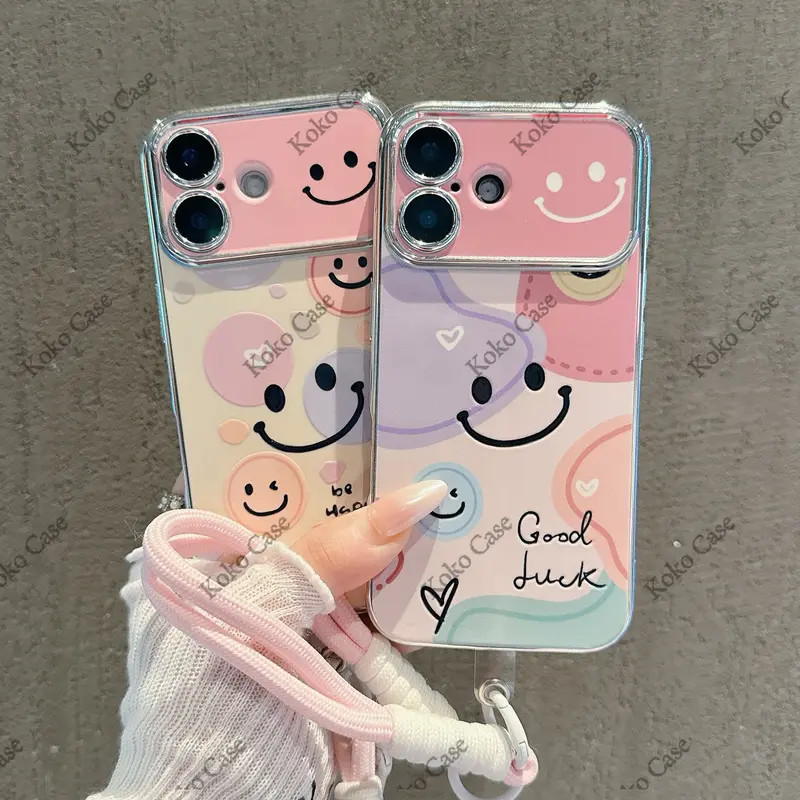 เคสโทรศัพท์ลายหน้ายิ้ม ใช้ได้กับ iPhone 11/13/14/15 Pro/16/17 Pro/16 Pro Max, X/MAX/XR, 7/8 Plus รหัสสินค้า ZT6DSC0475