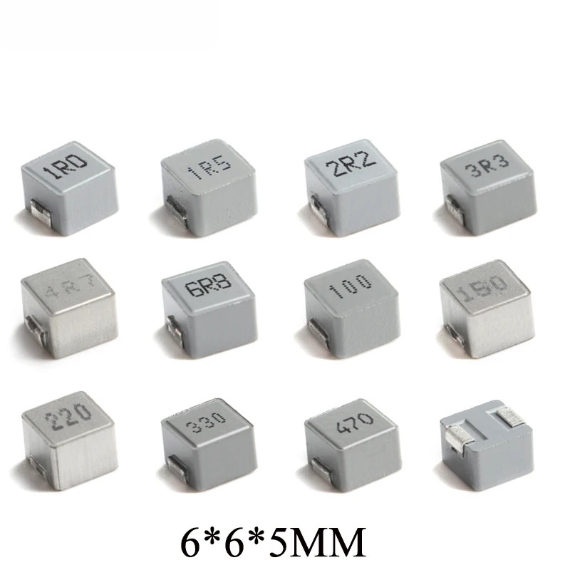 50pcs 0650 SMD Molding Power Inductor 1UH 1.5UH 2.2UH 3.3UH 4.7UH 6.8UH 10UH 15UH 22UH 33UH 47UH 6*6