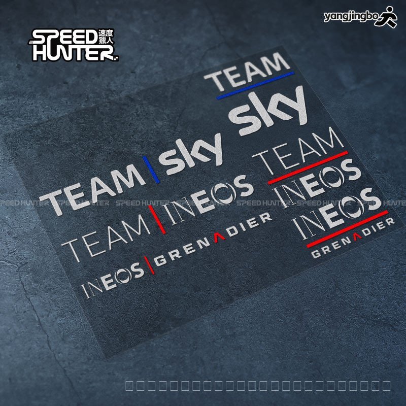 สติ๊กเกอร์ตกแต่งตัวถังเฟรมจักรยาน Team Sky INEOS พร้อมส่ง