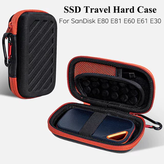 SSD สําหรับ SanDisk Extreme Pro/SanDisk Extreme แบบพกพาภายนอก SSD 500GB 1TB 2TB 4TB, Travel Hard Case ฝาครอบป้องกันกระเป๋าเก็บ (ไม่รวม SSD)