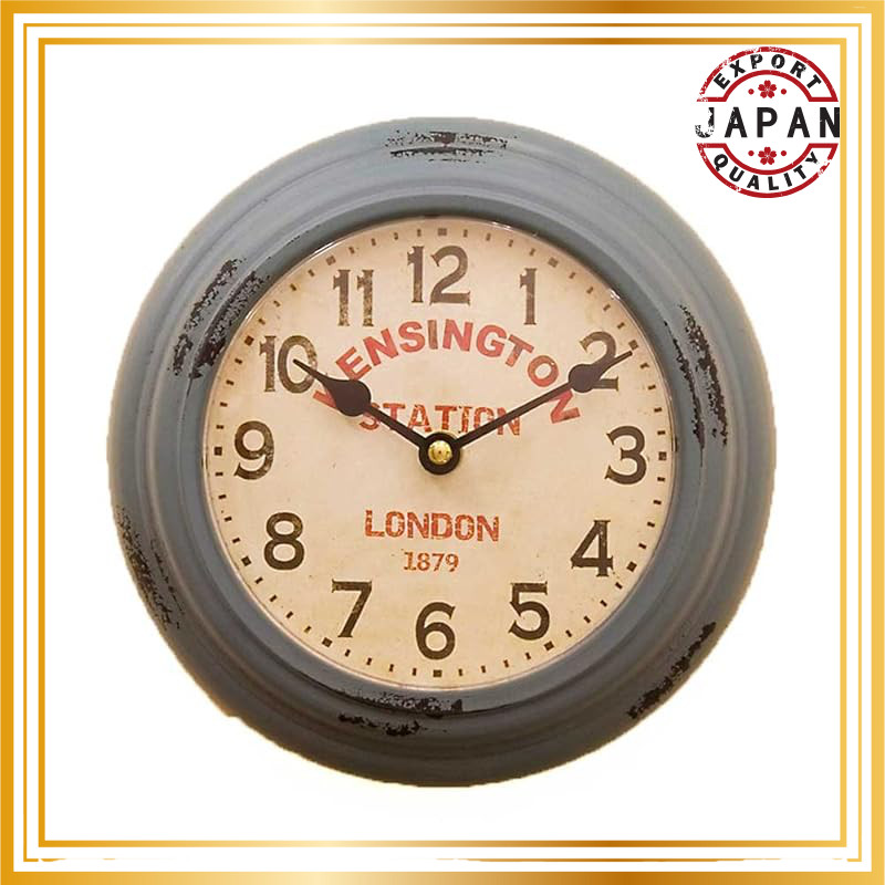 Prestige Wall Clock / Kensington Station Blue / Round Wall Clock Antique Clock