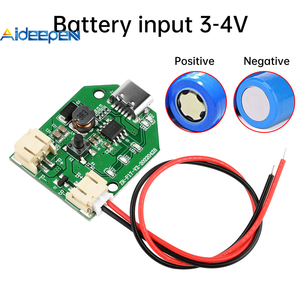 AIDEEPEN 1/3/5 ชิ้น 9 V Boost สามความเร็ว Stepless การควบคุมความเร็วพัดลมมือถือบอร์ดควบคุม Type-c สําหรับ Home Living