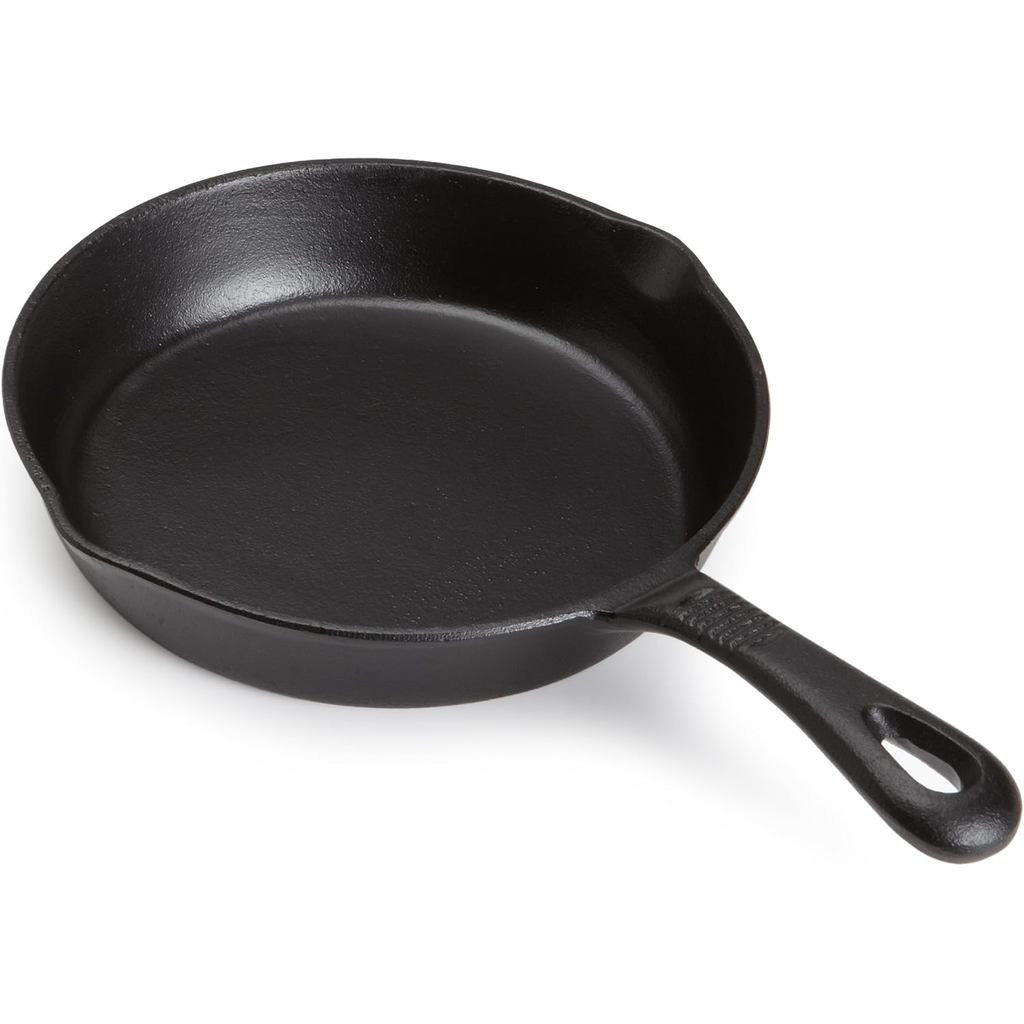 GoodCook Pre-Seasoned Cast Iron Skillet, 8 Inch, Black