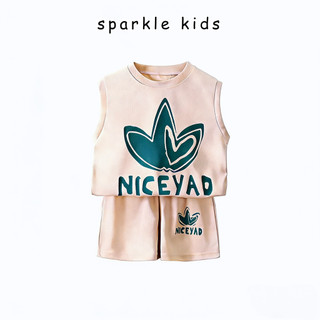 พร้อมส่ง-เสื้อแขนกุดเด็ก ชุดกีฬาเด็ก เซทเสือ+กางเกงขาสัน ใส่สบายๆ ไซส์:90-150cm ✅DA-Q✅