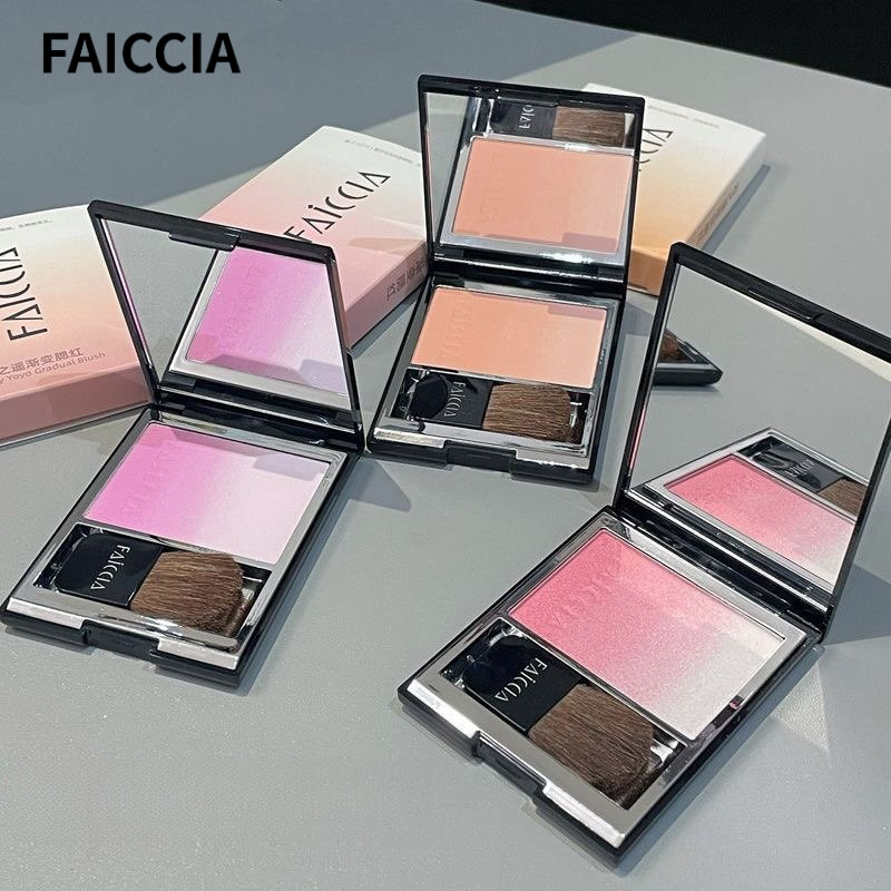 FAICCIA บลัชออนไล่ระดับกลิตเตอร์ ไฮไลท์คอนทัวร์และผิวกระจ่างใสอย่างเป็นธรรมชาติ