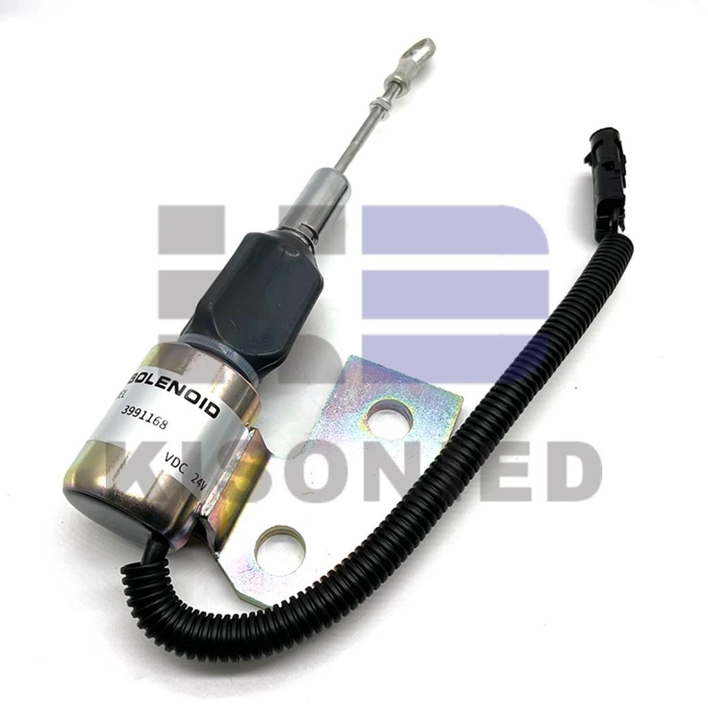 การใช้ปิดโซลินอยด์ 3991168 SA-4941-24 สําหรับเครื่องยนต์ Cummins 4BT 5.9L Hyundai R130 R130-5 กรณี I